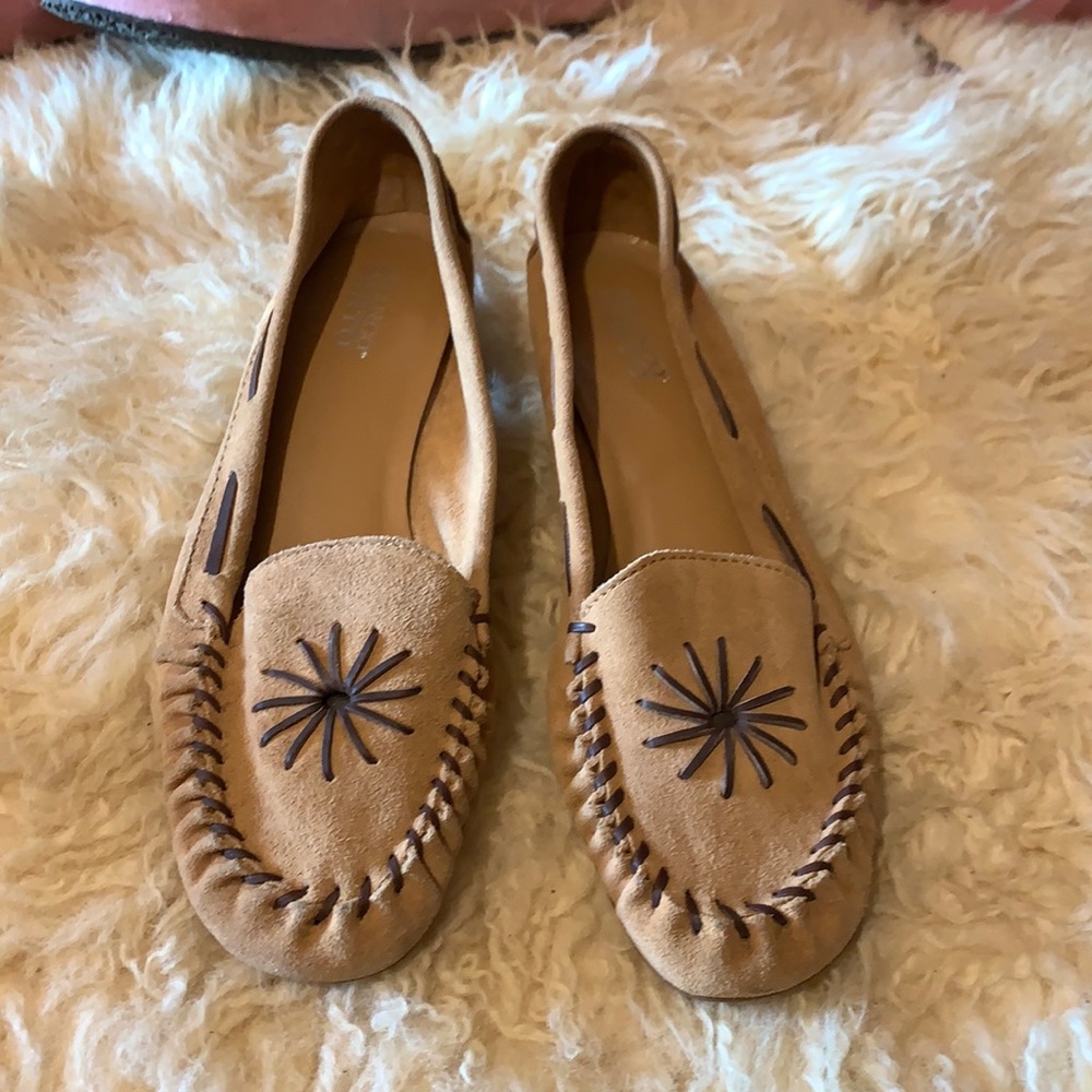 Franco Sarto suede heeled moccasins